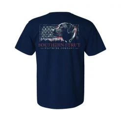 T-Shirts Southern Strut American Lab Navy T Shirt