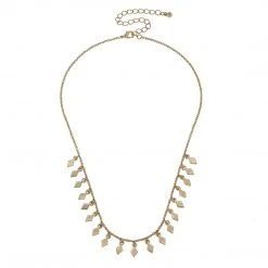 Canvas Jewelry 'Diamond Drip Chain Necklace'- Gold Accessories/Gifts