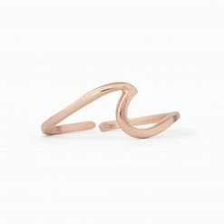 Jewelry Pura Vida Wave Toe Ring - Rose Gold