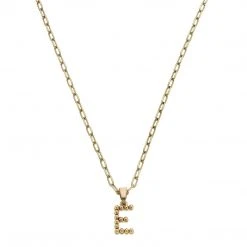 Canvas Jewelry Canvas Layla Ball Bead Initial Necklace Worn Gold