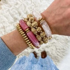 Canvas Jewelry Canvas Lelani Pink Resin Bracelet