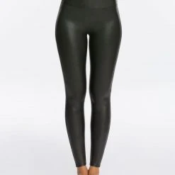Spanx Petite Faux Leather Leggings Black