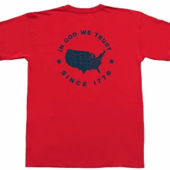 T-Shirts Peach State Pride In God We Trust Red T Shirt