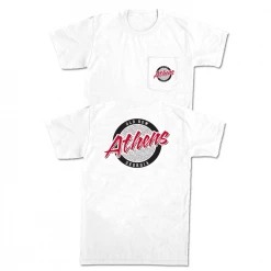 Old Row Athens GA White Pocket T Shirt