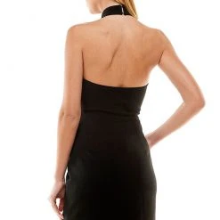 Purple Door Boutique Heavenly Black Halter Dress