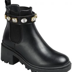 Purple Door Boutique Pretty Jewels Black Booties