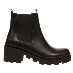 Purple Door Boutique Shoes The Shell Black Platform Ankle Booties