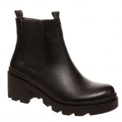 Purple Door Boutique Shoes The Shell Black Platform Ankle Booties