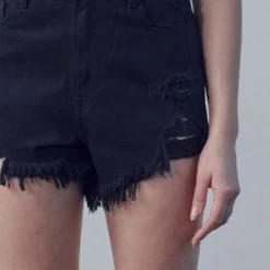 Hidden Jeans Finn Black High Rise Shorts New Arrivals