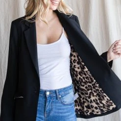 Purple Door Boutique Fancy Like Black Blazer