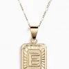Bracha Jewelry Bracha Gold Plated Initial Card Pendant Necklace