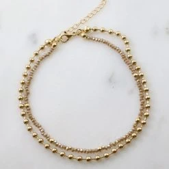 Caroline Hill Fort Leonard Gold Layered Anklet Jewelry