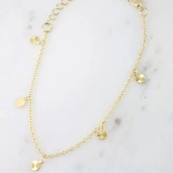 Caroline Hill Allen Gold Disc Anklet