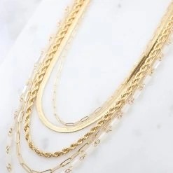 Caroline Hill Gail Multi Layered Gold Necklace New Arrivals