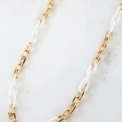Caroline Hill Jewelry Genevieve White Link Necklace