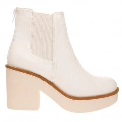 Purple Door Boutique Clueless White Platform Booties Shoes