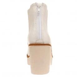 Purple Door Boutique Clueless White Platform Booties Shoes