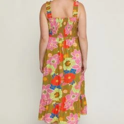 Purple Door Boutique New Arrivals Vacation Florals Midi Dress