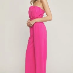 Purple Door Boutique New Arrivals Obsessed Hot Pink Jumpsuit