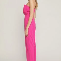 Purple Door Boutique New Arrivals Obsessed Hot Pink Jumpsuit