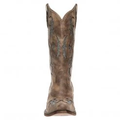 Purple Door Boutique Western Styles Glitter Cowgirl Taupe Boots