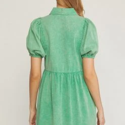 Purple Door Boutique Green Envy Denim Dress New Arrivals