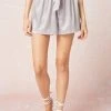 Pu Grey Tiger Striped Shorts