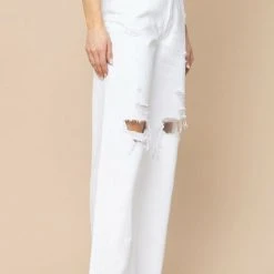 Hidden Jeans White Logan Dad Jeans Summer SALE
