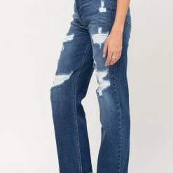 Cello Jeans Ladies' Cello High Waist Destroyed Dad Jeans
