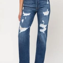 Cello Jeans Ladies' Cello High Waist Destroyed Dad Jeans