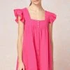 Purple Door Boutique Keep Dreaming Hot Pink Babydoll Dress