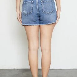 Kan Can Jeans Kan Can Button Fly Mom Denim Shorts Ladies'