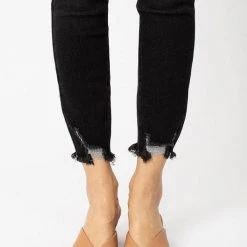Kan Can Jeans Kan Can High Rise Washed Black Ankle Skinny Jeans