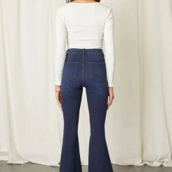 Kan Can Button Fly Super Flare Jeans Summer SALE