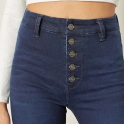 Kan Can Button Fly Super Flare Jeans Summer SALE