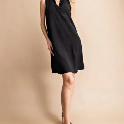 Purple Door Boutique Ruffled Feelings Black Dress Summer SALE