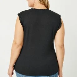 Purple Door Boutique Easy Times Black Sleeveless Top Summer SALE