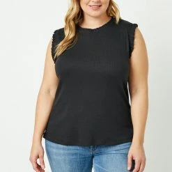 Purple Door Boutique Easy Times Black Sleeveless Top Summer SALE