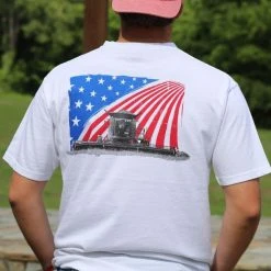 Turnrows 'Combine Flag' Short Sleeve - White