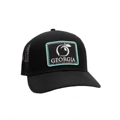 Peach State Pride Georgia Patch Trucker Hat - Black & Mint Hats