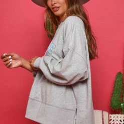 Purple Door Boutique Made In America Patch Sweatshirt New Arrivals