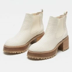 Mia Alejandro Ivory Booties Shoes