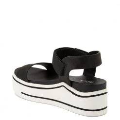 Mia Odelia Black Wedge Sandals