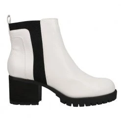 Mia Shoes Colten White Ankle Booties