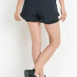 Purple Door Boutique Mono B Hybrid Perforated Black Active Shorts Ladies'