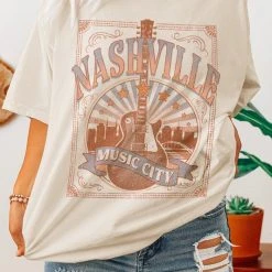 Purple Door Boutique Nashville Vintage White Graphic Tee