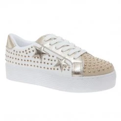 Purple Door Boutique Savvy Studded Platfrom Sneakers