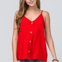 Purple Door Boutique 'Can't Believe It' Tank - Red