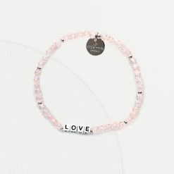 Jewelry Little Words Project 'Love' Bracelet - Crystal Silver Collection With Silver Letters