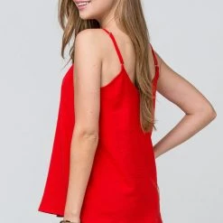 Purple Door Boutique 'Can't Believe It' Tank - Red